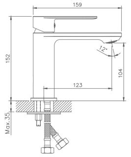 Смеситель для раковины Haiba HB10590 хром